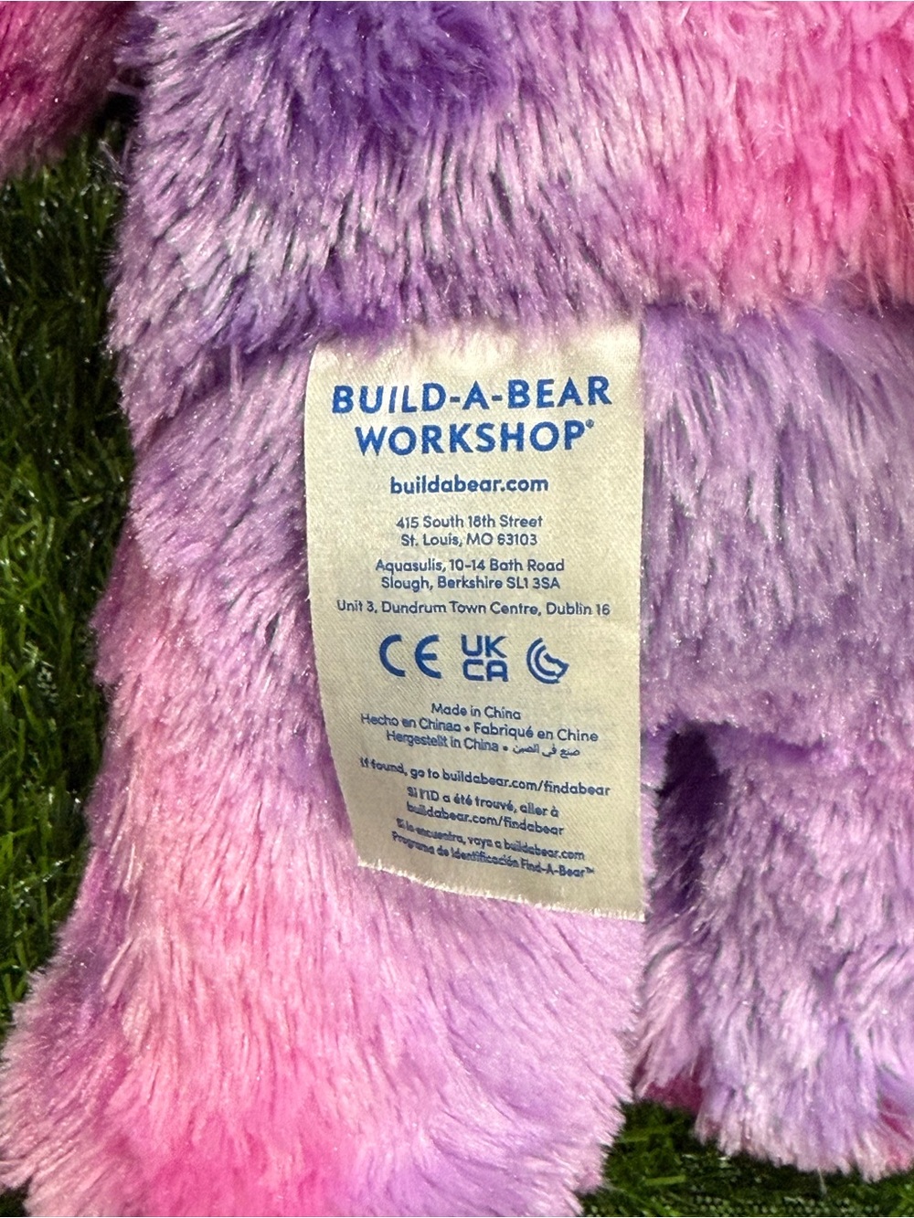 Build-A-Bear Workshop Heartables Purple Bunny Plush Purple Pink Shimmer - Picture 6 of 7